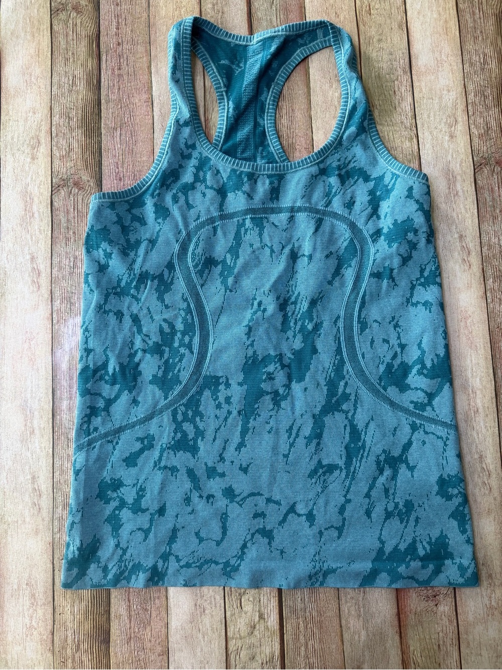 lululemon athletica Teal Patterned Racerback Tank